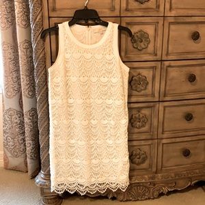Loft lace overlay dress